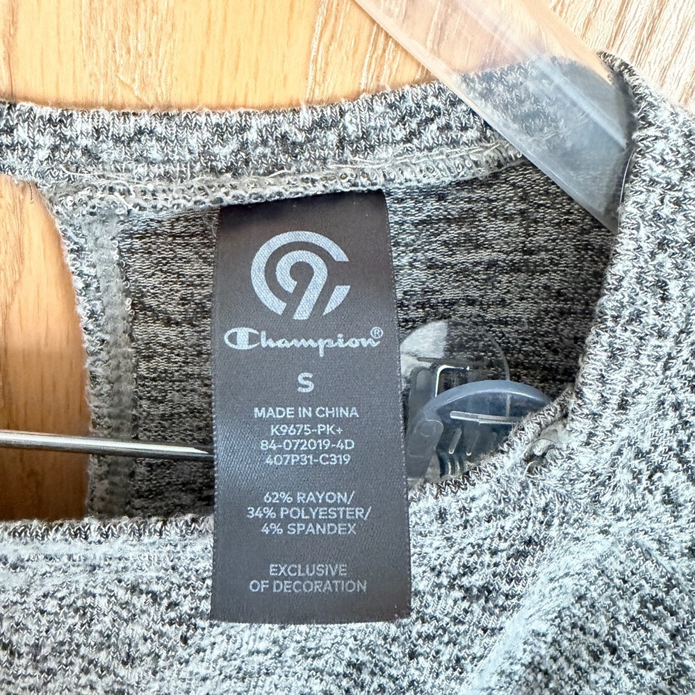 CHAMPIONS C9 Grey Open Back Athletic Running Long Sleeve Women's S - Picture 3 of 4